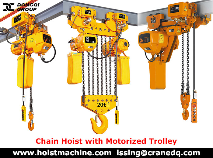 Motorized trolley chain hoist for sale